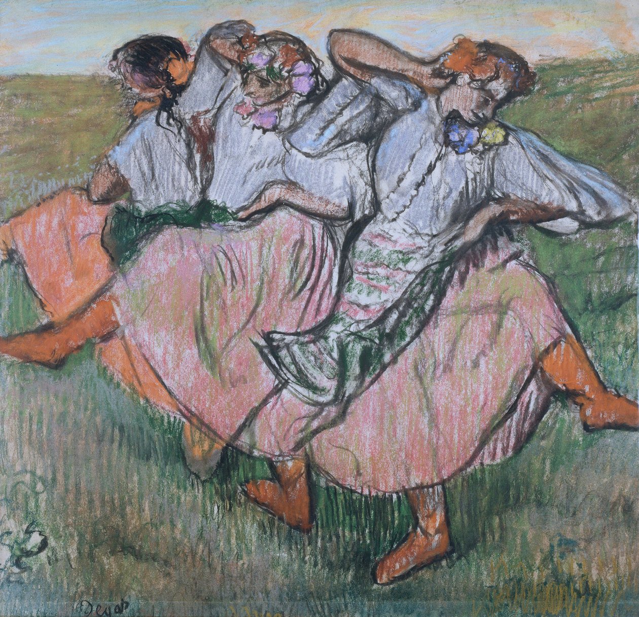 Tre russiske dansere av Edgar Degas
