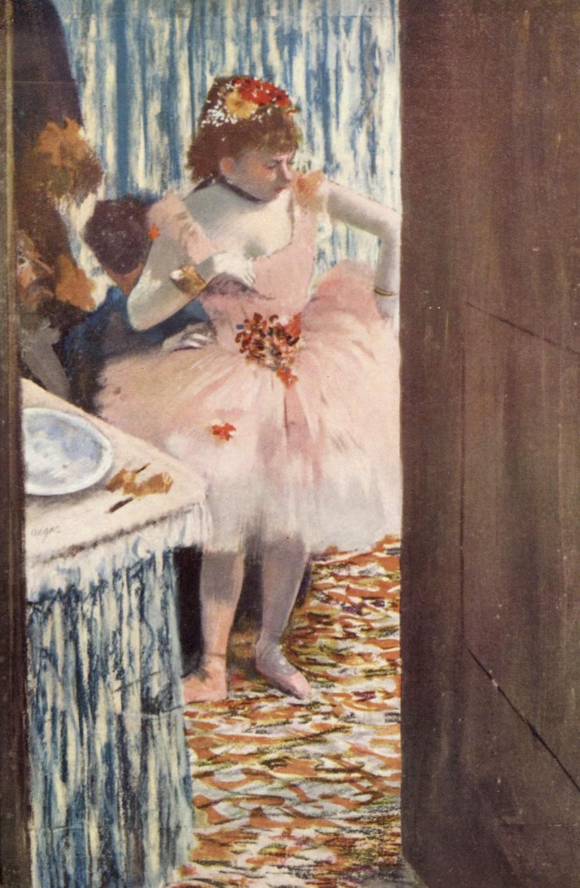 Danser i boksen hennes av Edgar Degas