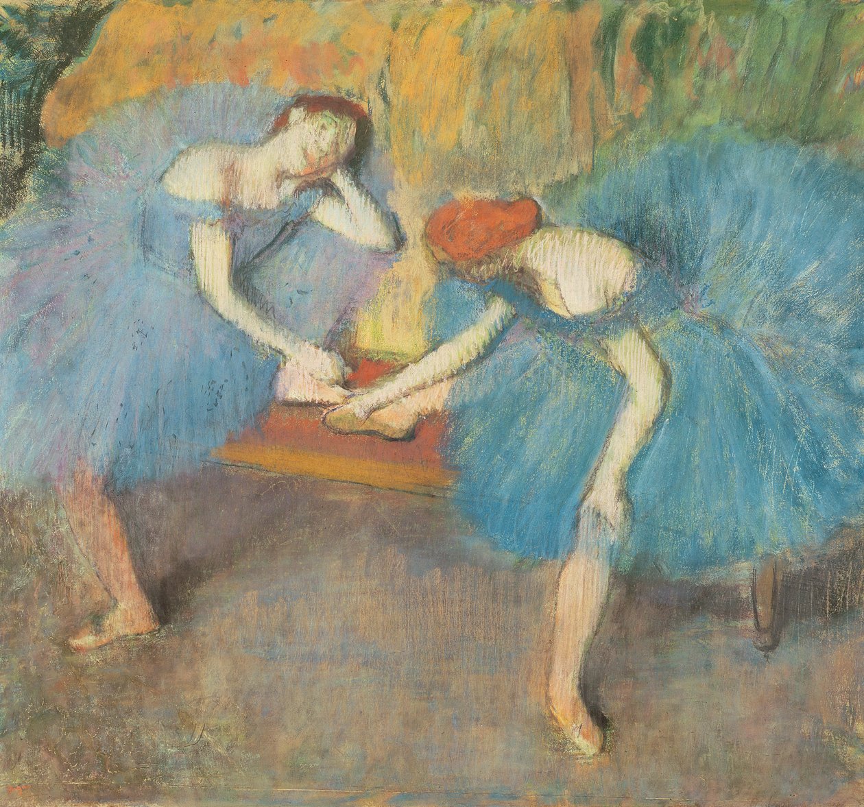 Two Dancers at Rest or, Dancers in Blue, ca. 1898 (pastell på papir) av Edgar Degas