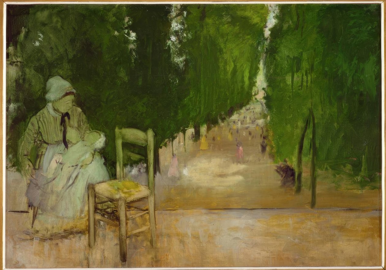 En barnepike i Luxembourg-hagen av Edgar Degas