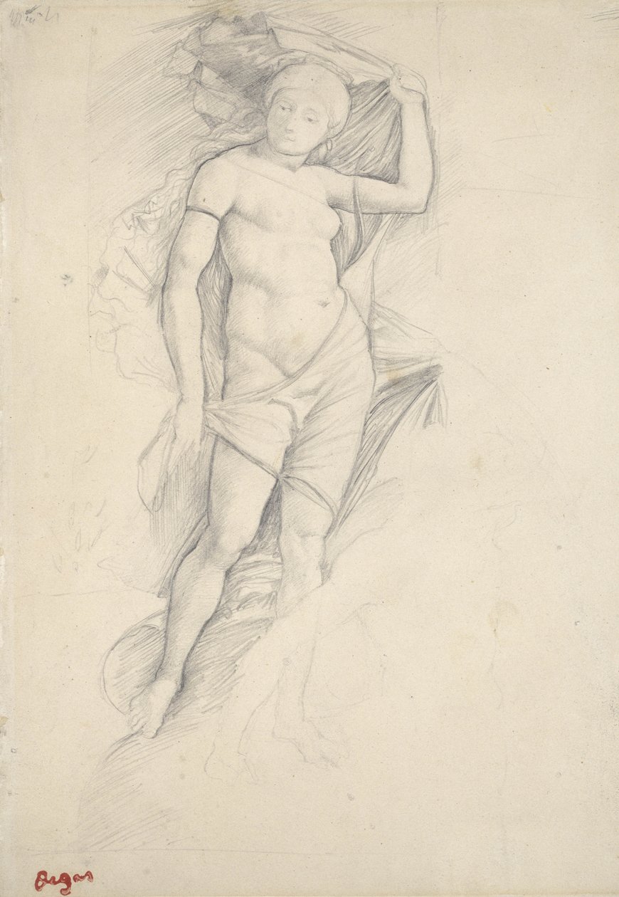 Venus, etter Mantegna, 1800-tallet av Edgar Degas