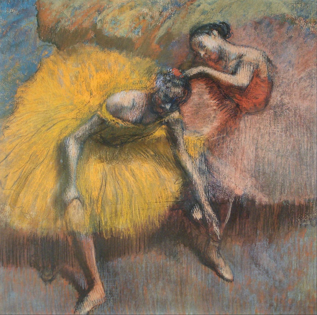 To gule og rosa dansere av Edgar Degas