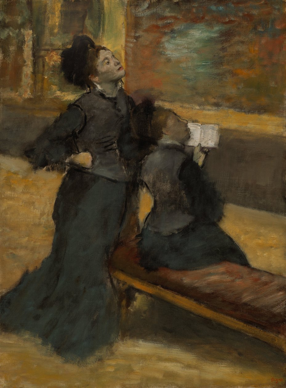 Besøk på et museum av Edgar Degas