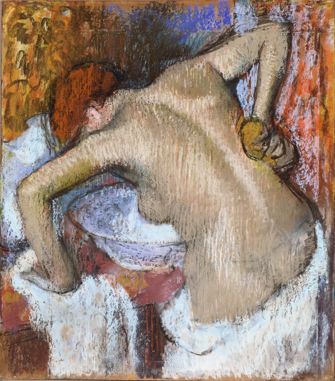 Kvinne som svømmer ryggen av Edgar Degas