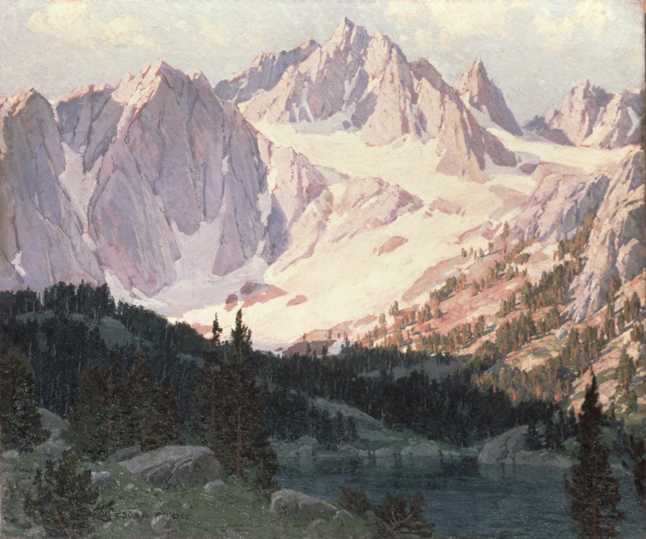 Innsjø i High Sierra (olje) av Edgar Alwin Payne