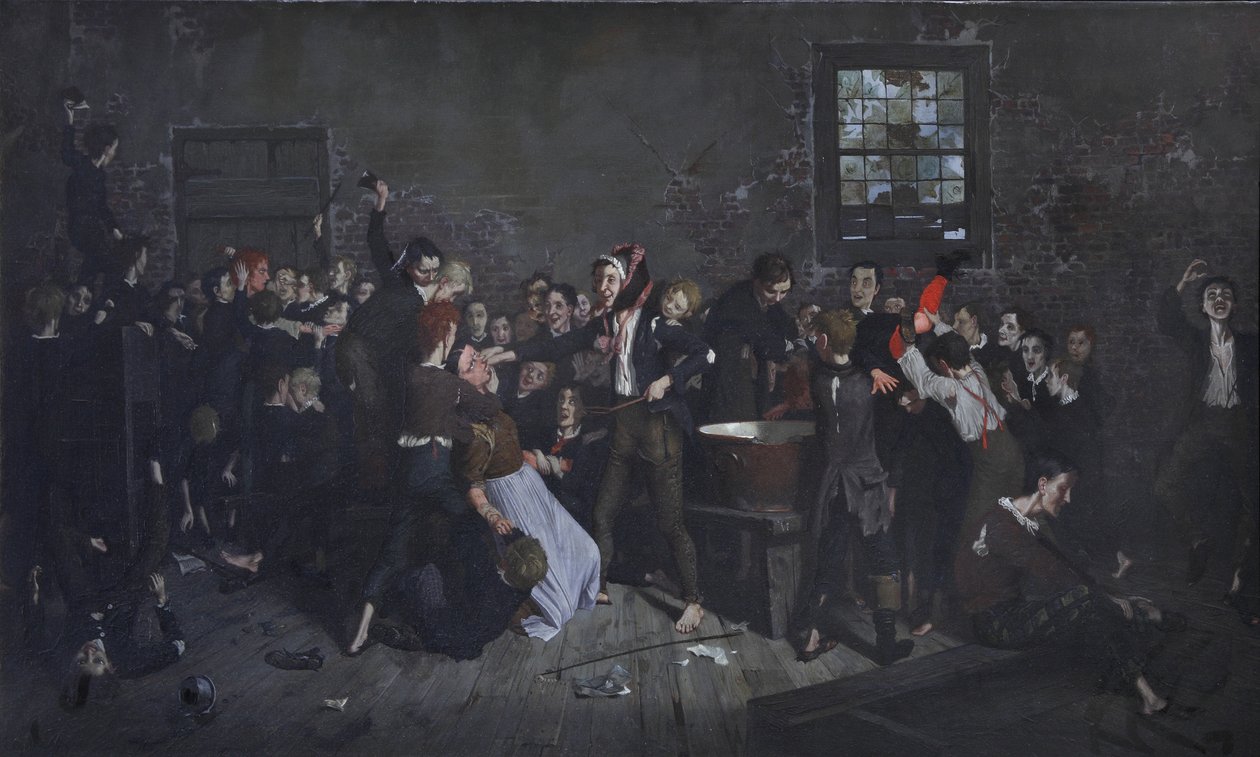 Dotheboys Hall bryter opp for alltid, 1862-1922 av Edgar Bundy