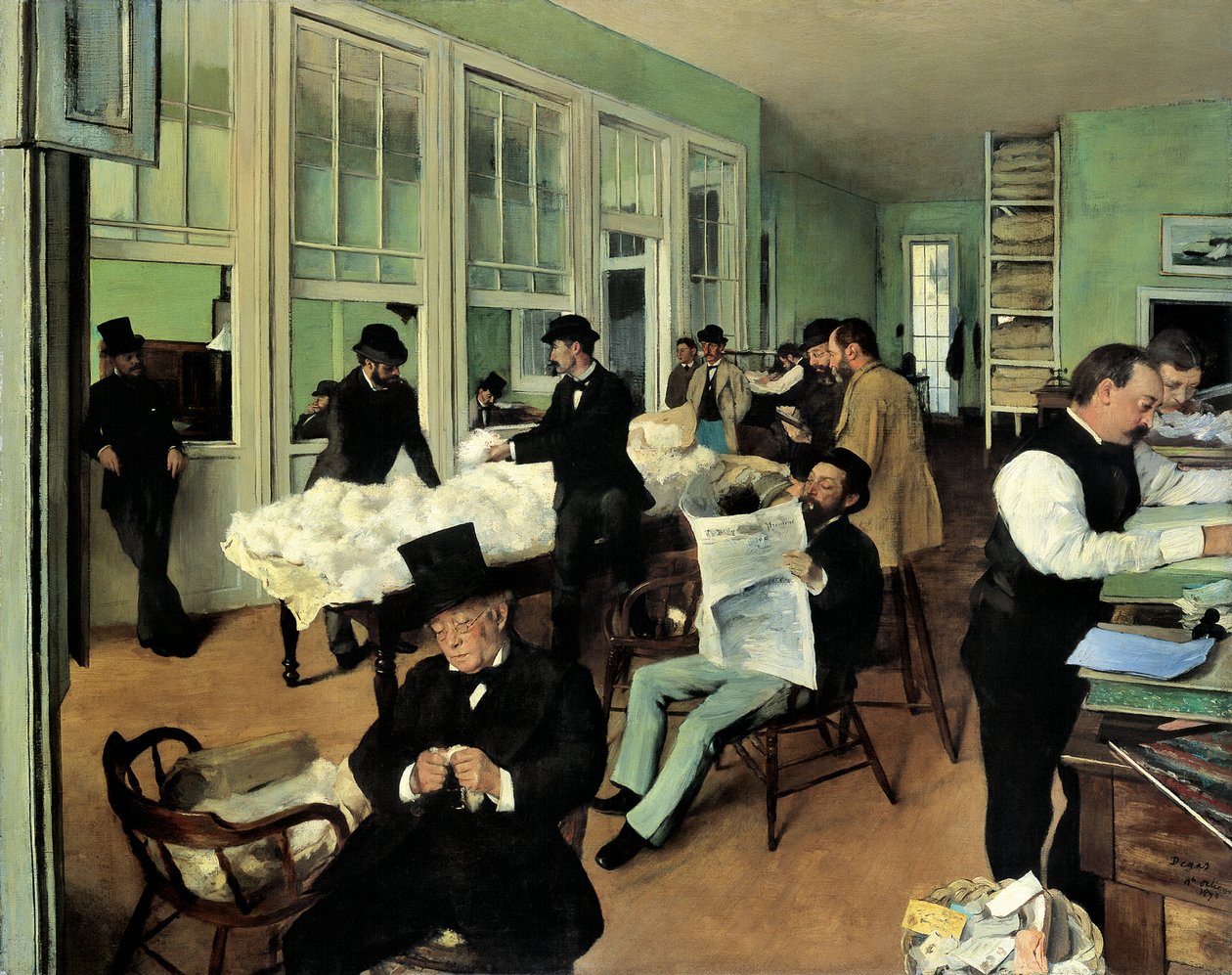 Et bomullskontor i New Orleans Bomullskontoret i New Orleans, 1873 av Edgar Degas