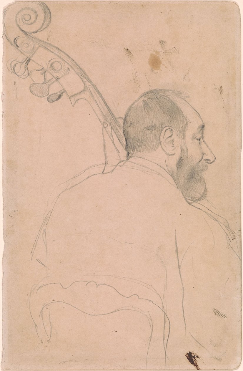 Achille Gouffe, kontrabassist ved Paris Opera av Edgar Degas