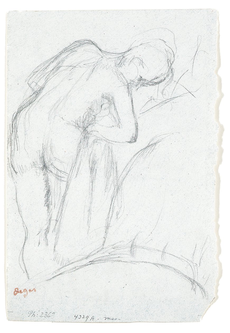 Etter badet av Edgar Degas
