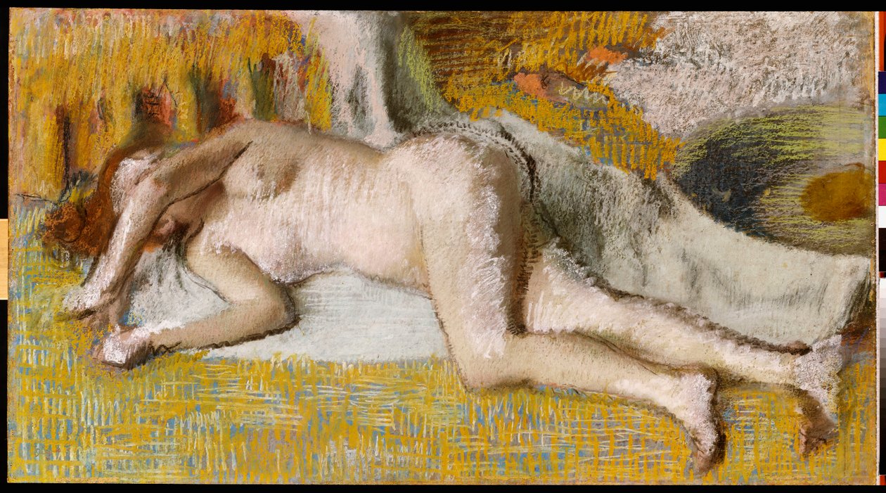 Etter badet, 1885 av Edgar Degas