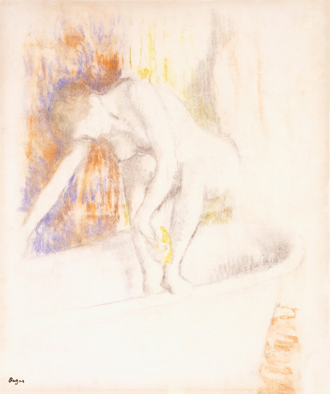 Etter badet, 1890-1900 av Edgar Degas