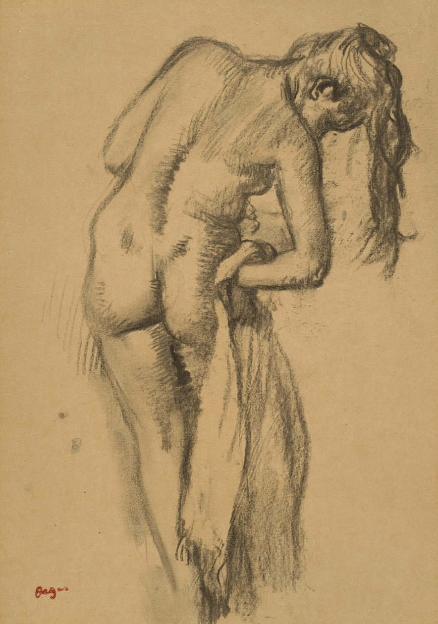 Etter badet, ca. 1891-92 av Edgar Degas