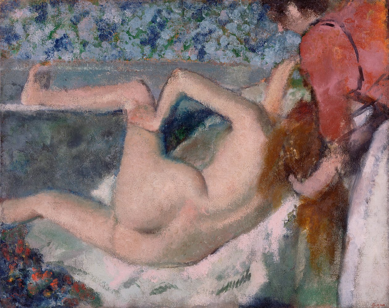 After the Bath, ca. 1895 (olje på lerret) av Edgar Degas