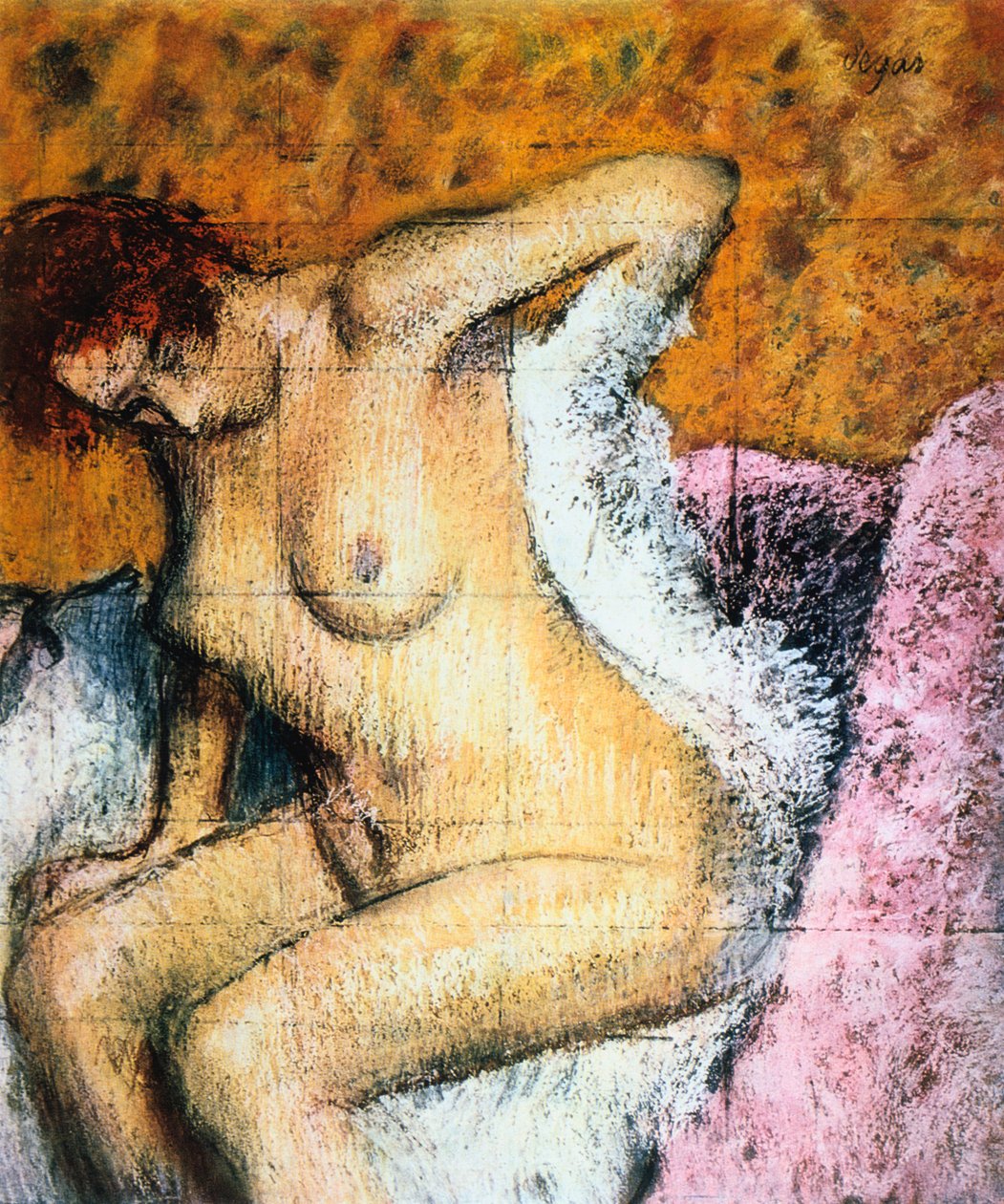 Apres le Bain etter badet, c1895 av Edgar Degas
