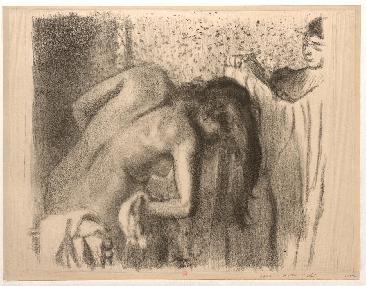 Etter badet av Edgar Degas