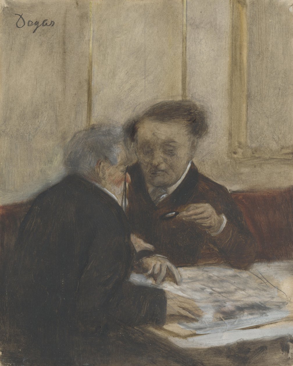 På Café Châteaudun, ca. 1870 av Edgar Degas