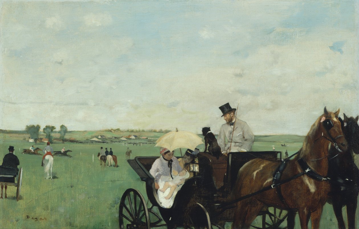 På hesteveddeløp på landsbygda (Aux courses en province) av Edgar Degas