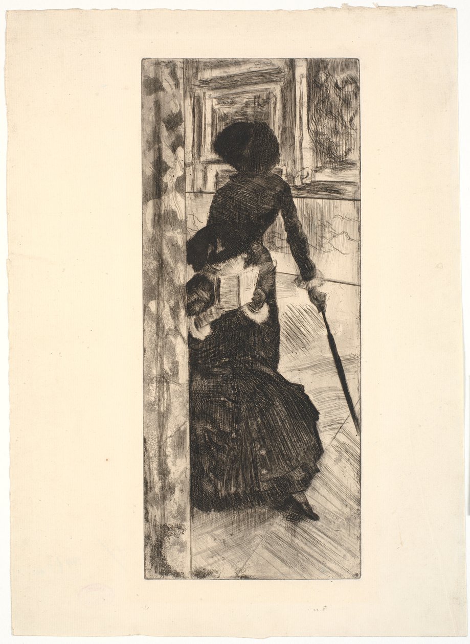 At the Louvre: Painting (Mary Cassatt) av Edgar Degas