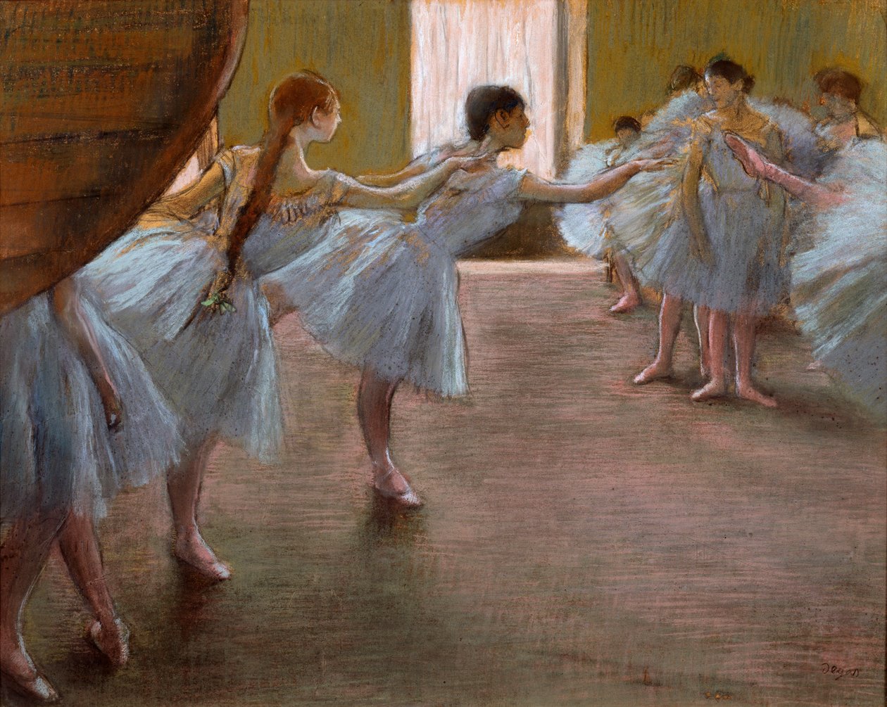 Ballettøvelse, 1885-1890. av Edgar Degas