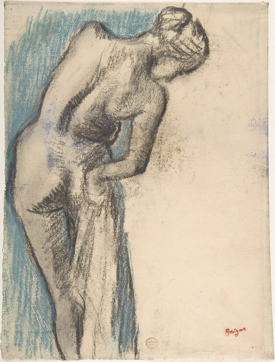 Badende som tørker seg av Edgar Degas