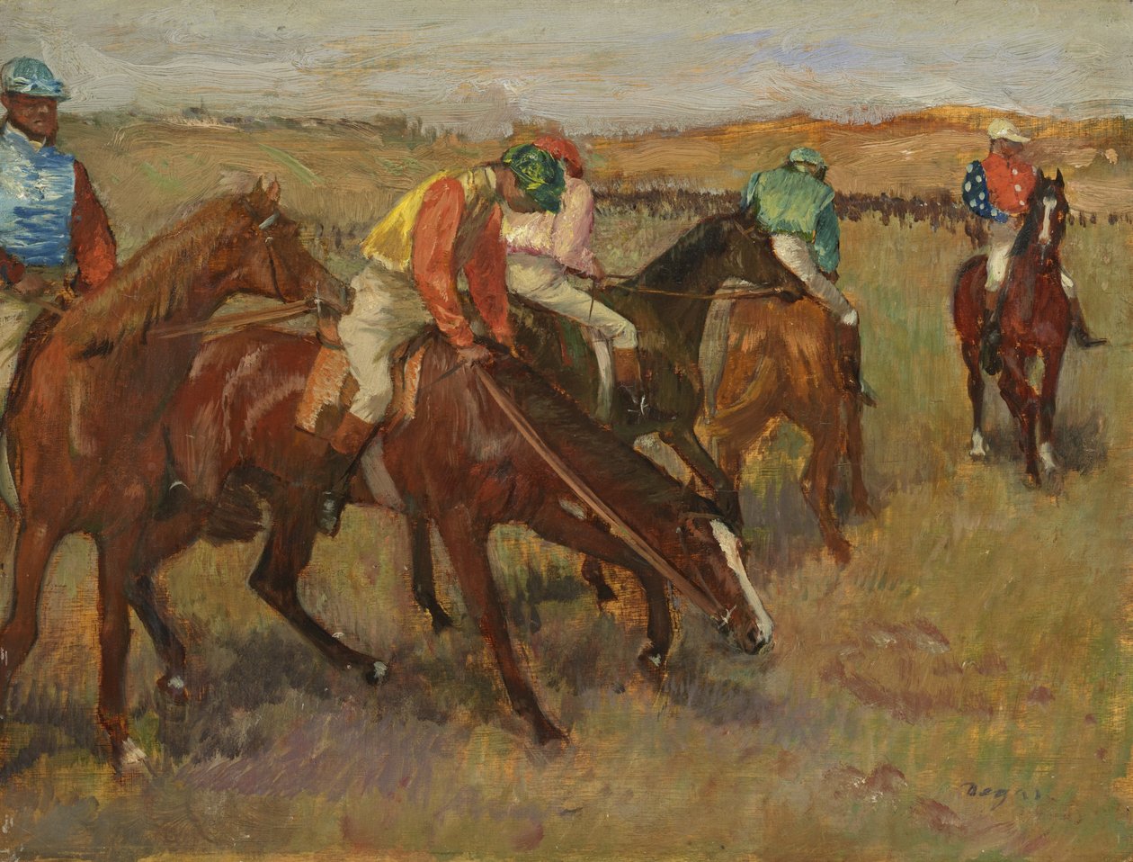 Før løpet, ca. 1882 av Edgar Degas