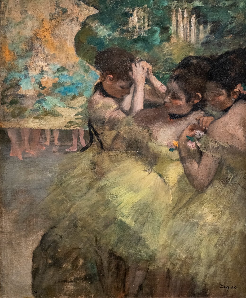 Bak kulissene (også kjent som "Gule dansere"). 1874-1876. Olje på lerret. av Edgar Degas