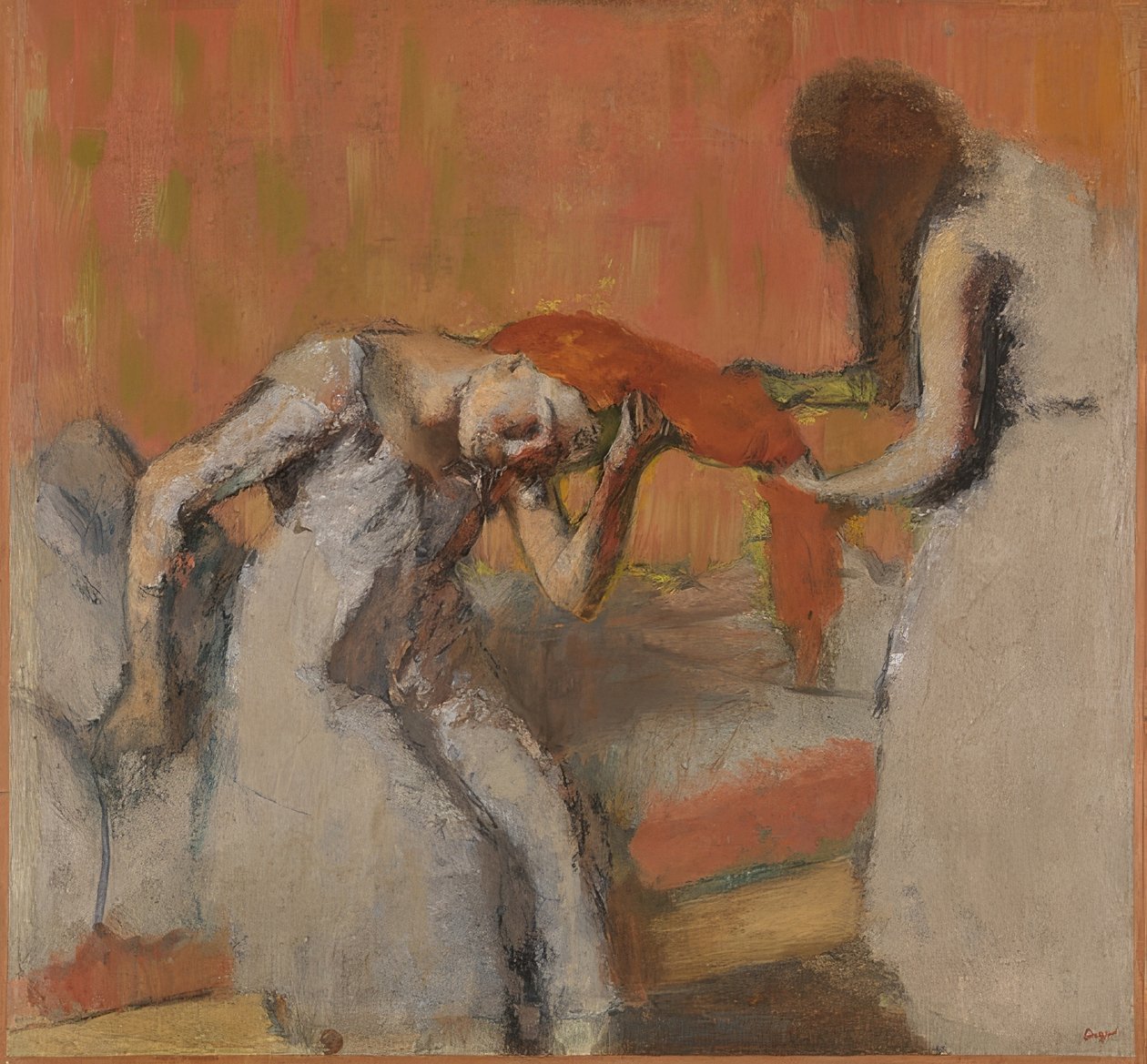Ved greing (la coiffure). 1892-95 av Edgar Degas