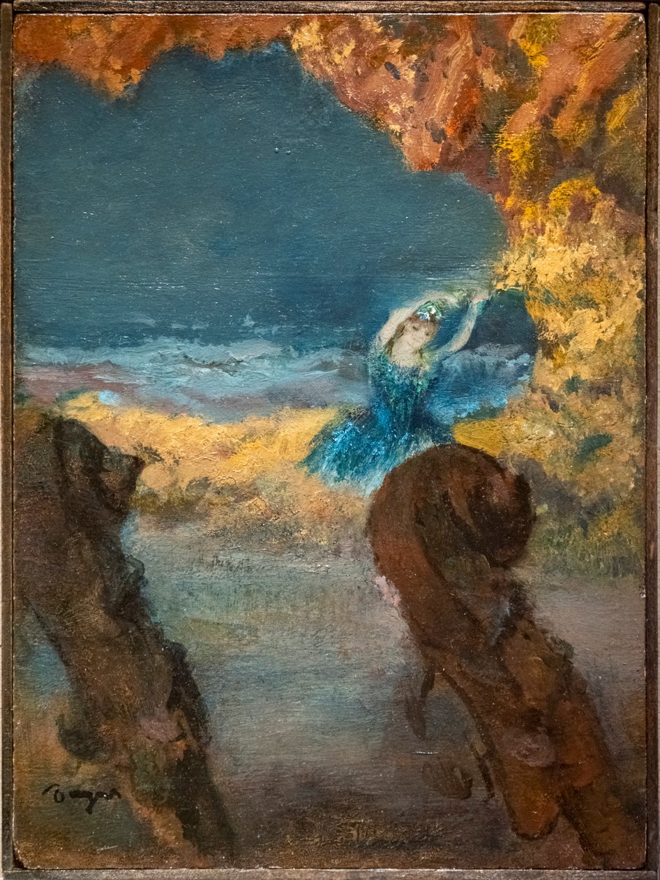 Blådanser og kontrabass. 1891. Olje på tre av Edgar Degas