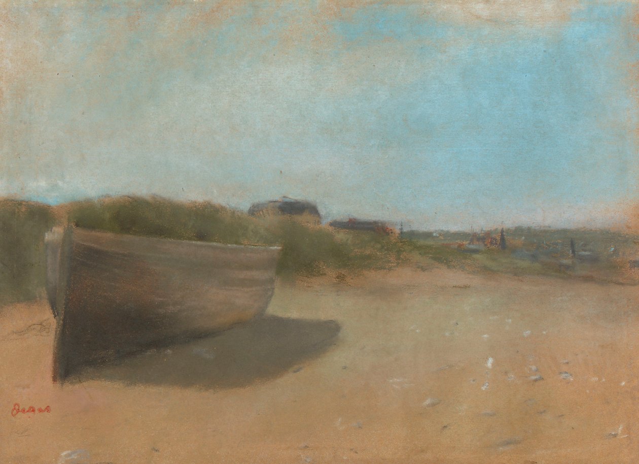 Båt på stranden, ca. 1869 av Edgar Degas