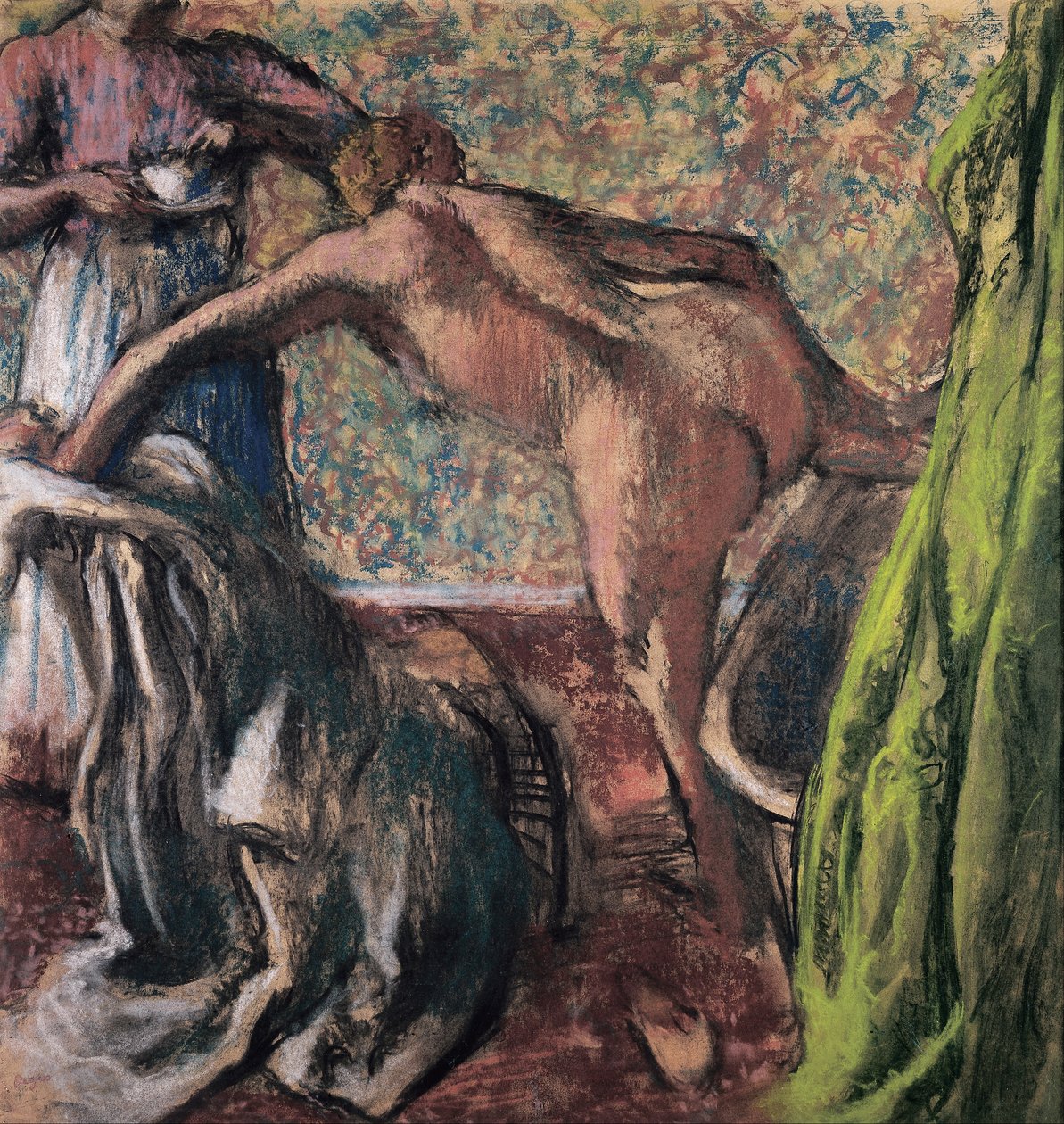 Frokost etter badet (Badet) av Edgar Degas