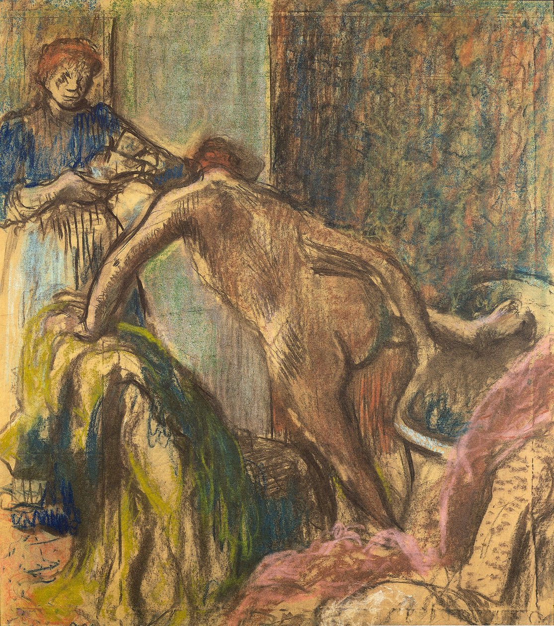 Frokost etter badet av Edgar Degas