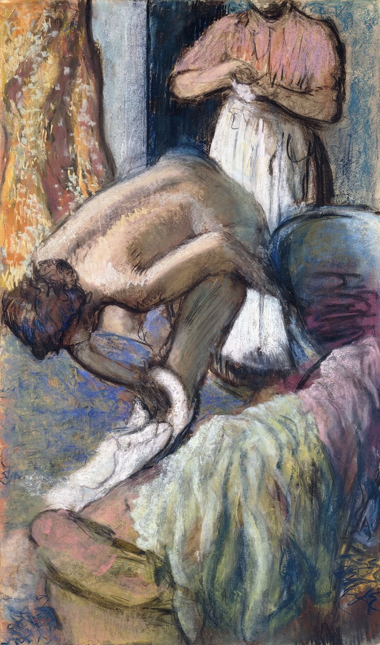 Frokost etter badet av Edgar Degas