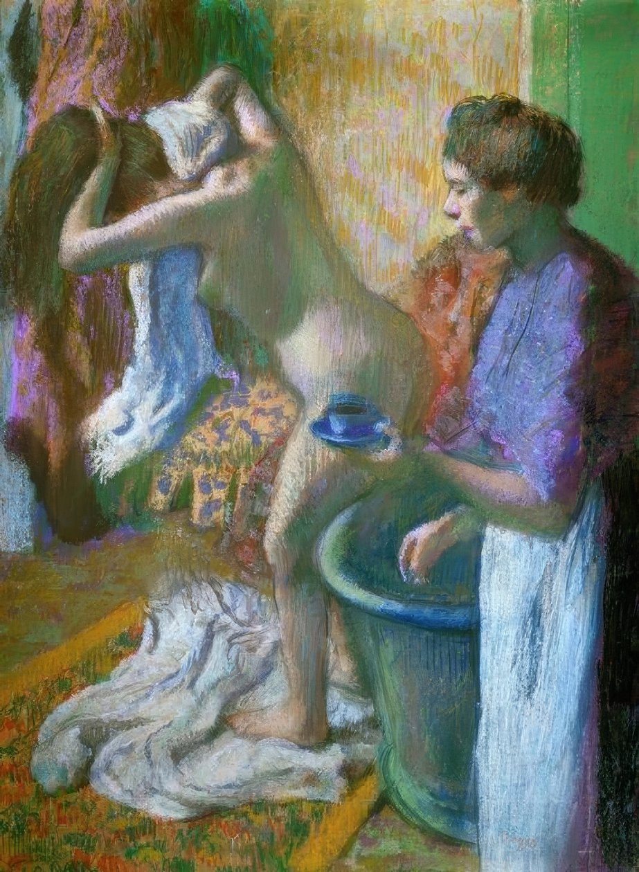 Frokost etter badet av Edgar Degas