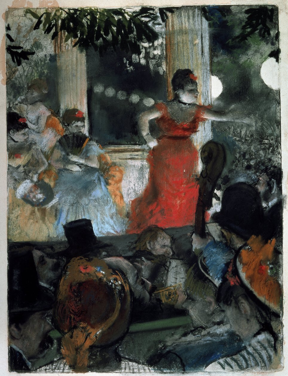 Kafekonsert på Les Ambassadeurs Maleri av Edgar Degas (1834-1917) 1877 Dim 37x27 cm Lyon, Museum of Fine Arts av Edgar Degas