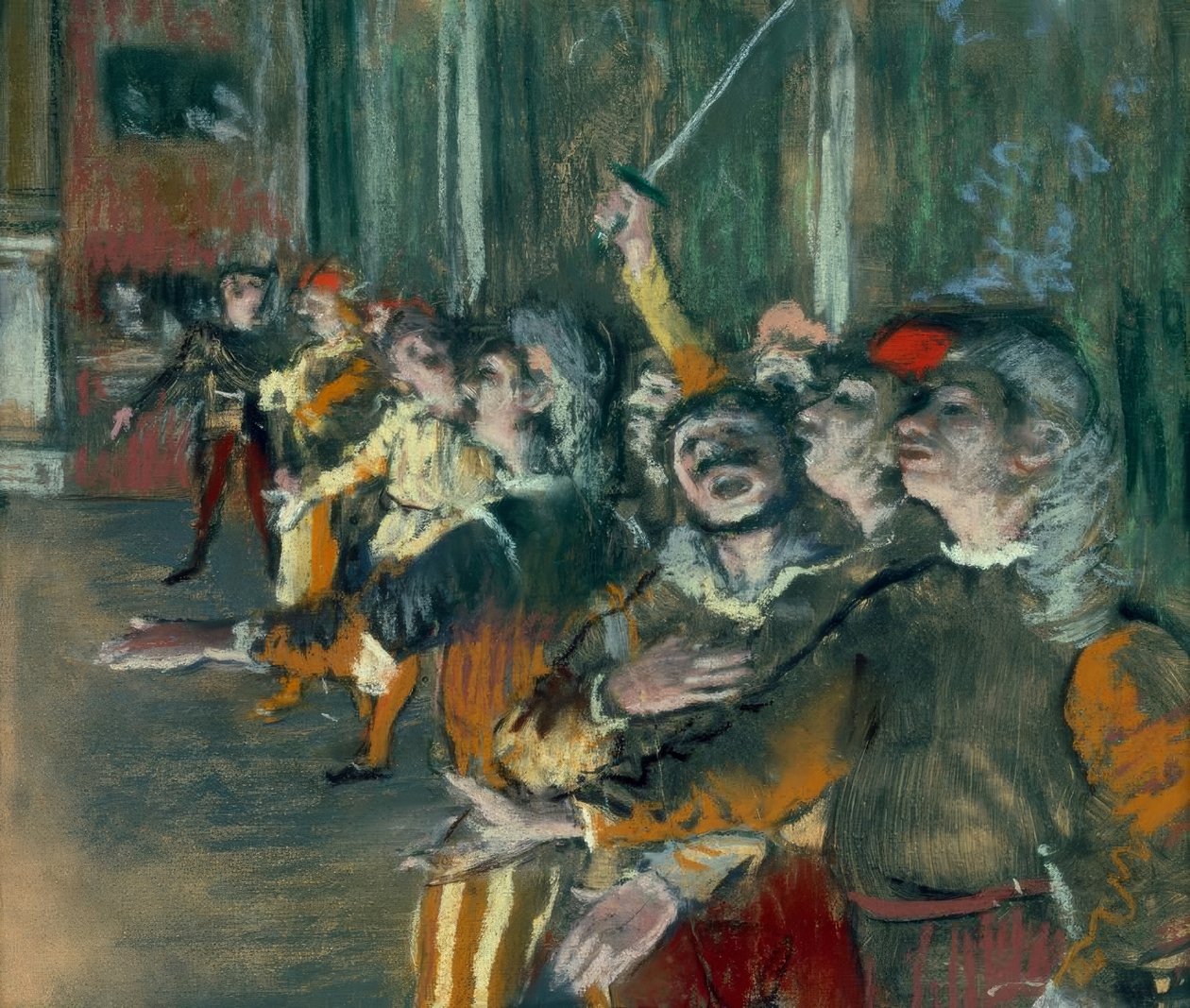 Korister, sa også statistene av Edgar Degas