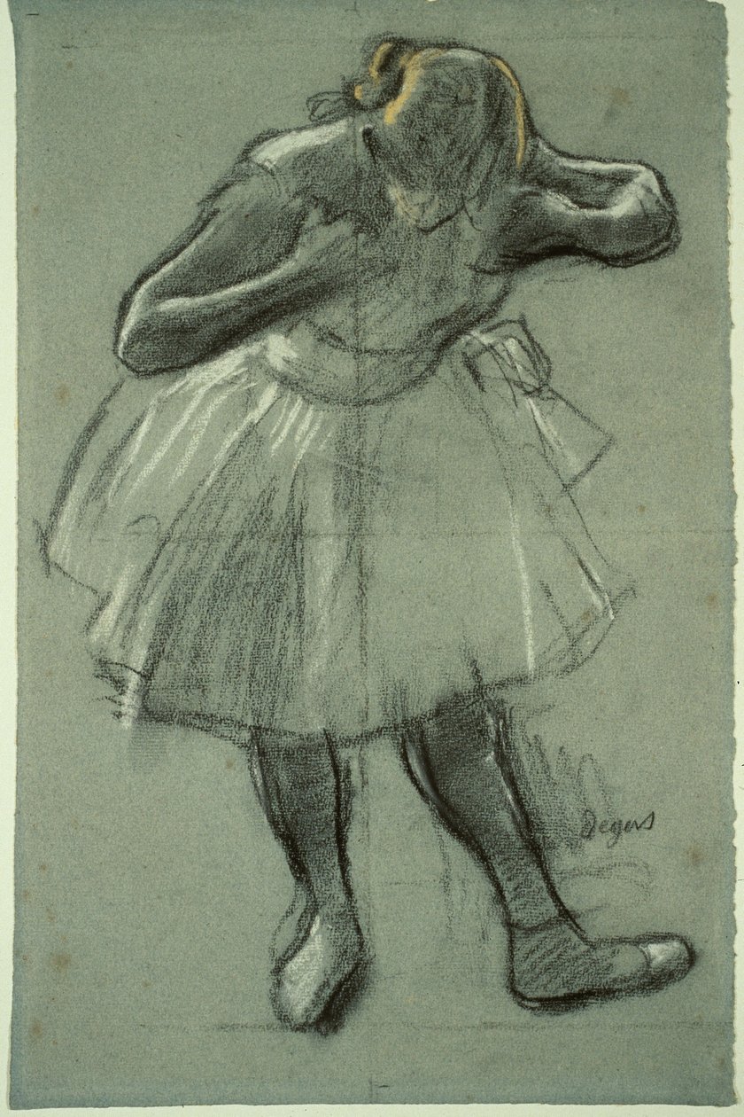 Danser som bøyer seg fremover av Edgar Degas