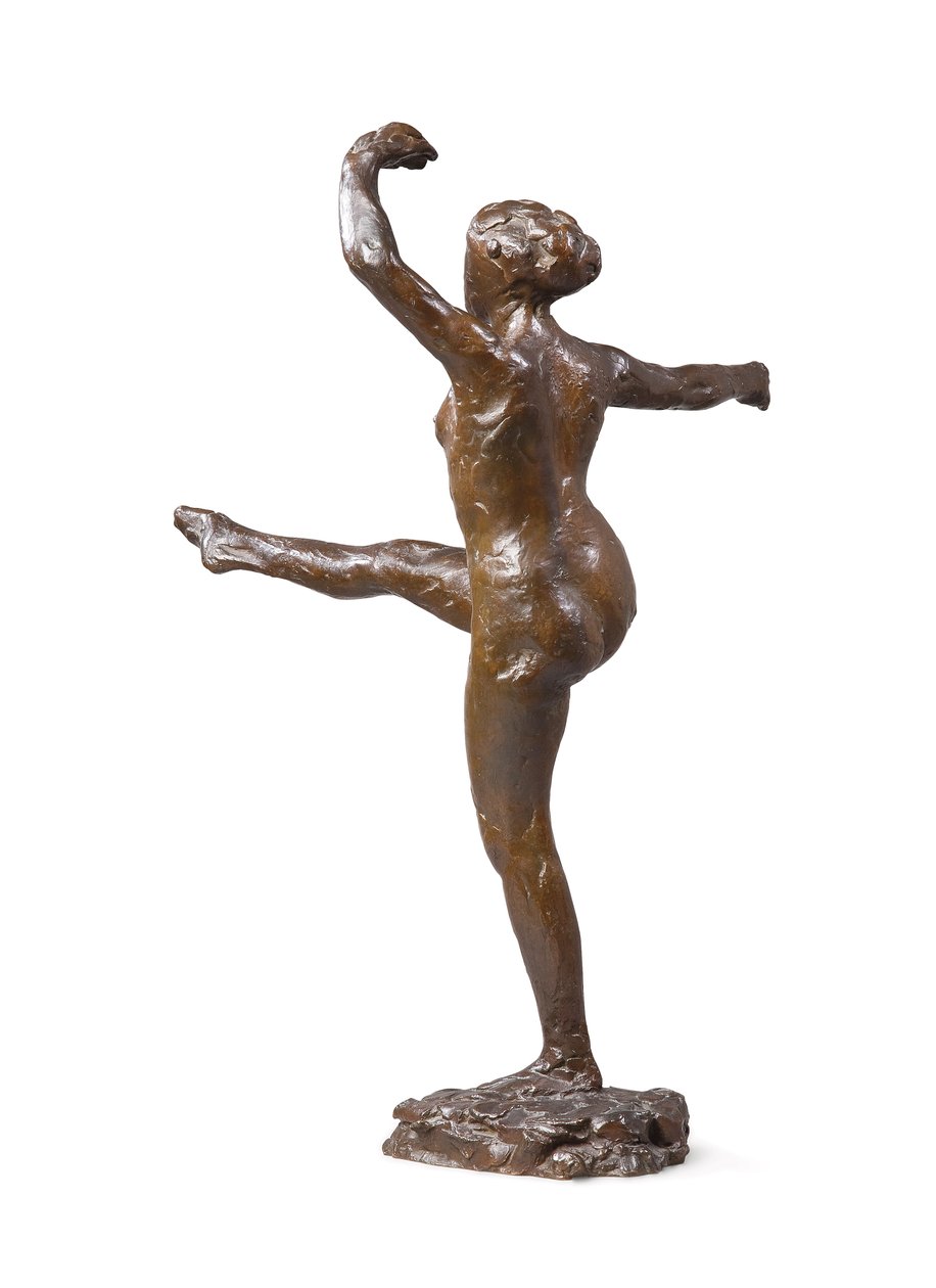 Danser, fjerde posisjon foran, på venstre ben, tredje studie av Edgar Degas