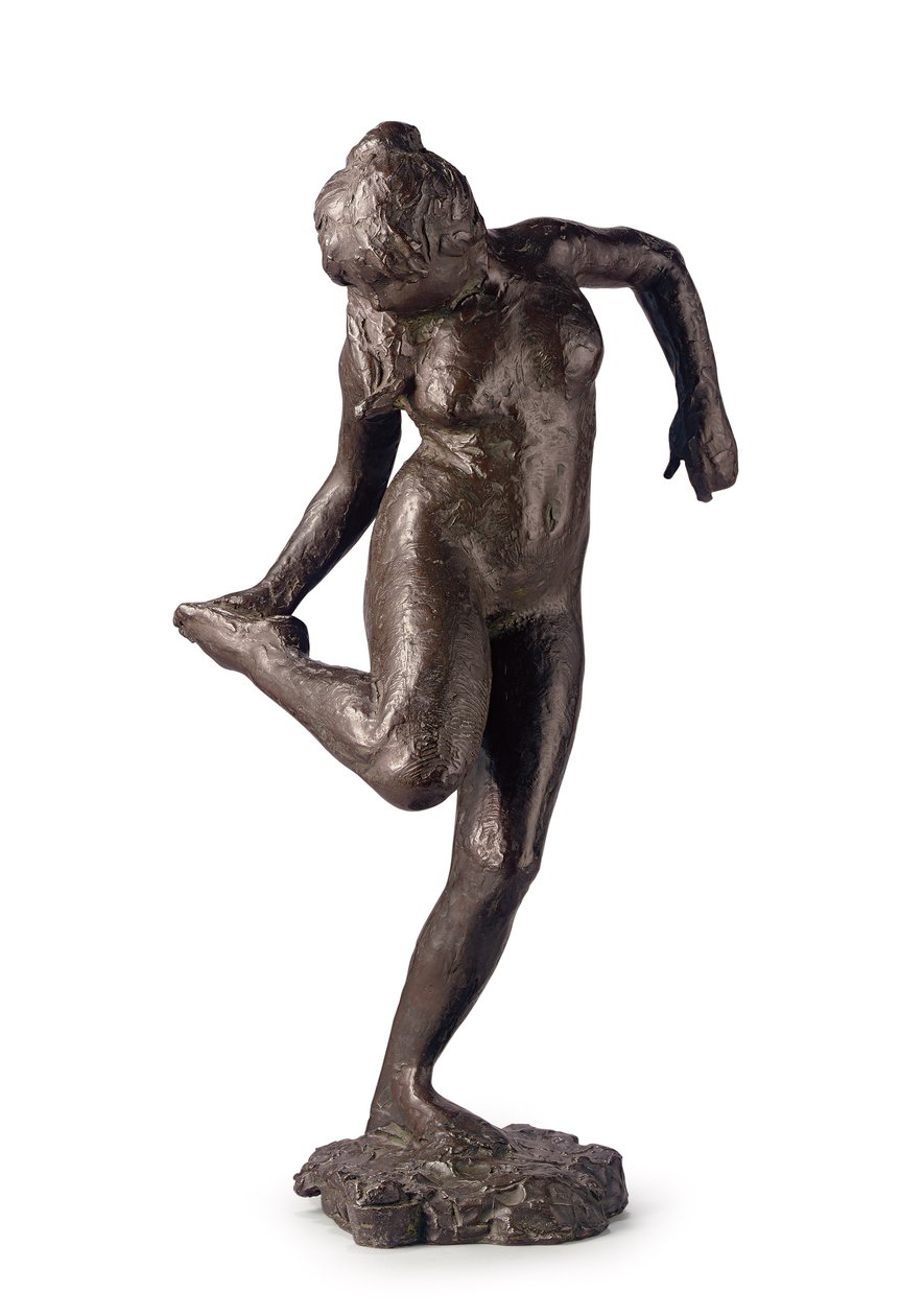 Danser ser på sålen på høyre fot; Danser ser på sålen på høyre fot, ca. 1895 av Edgar Degas