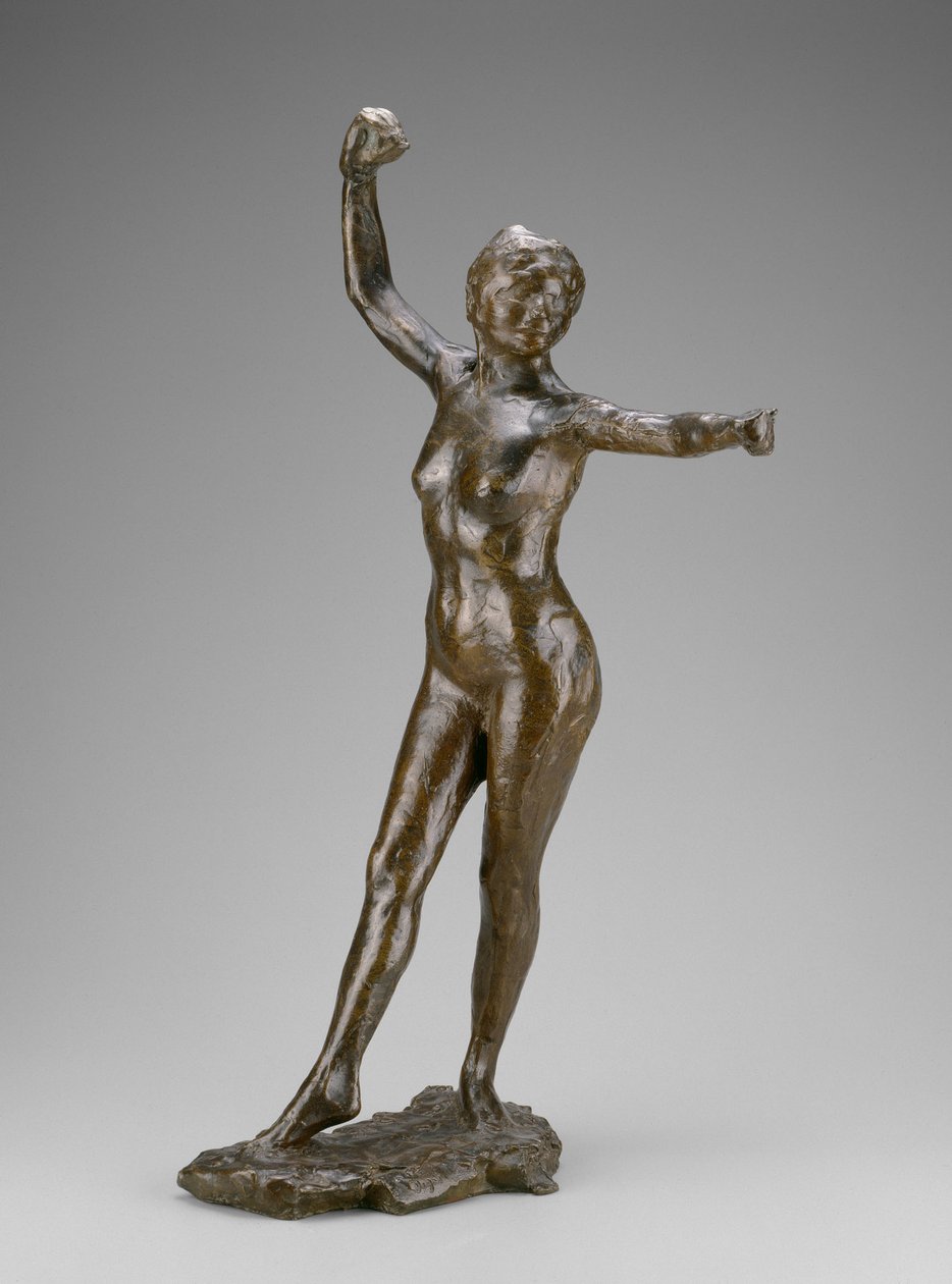 Danserinne klar til å danse, høyre fot frem av Edgar Degas