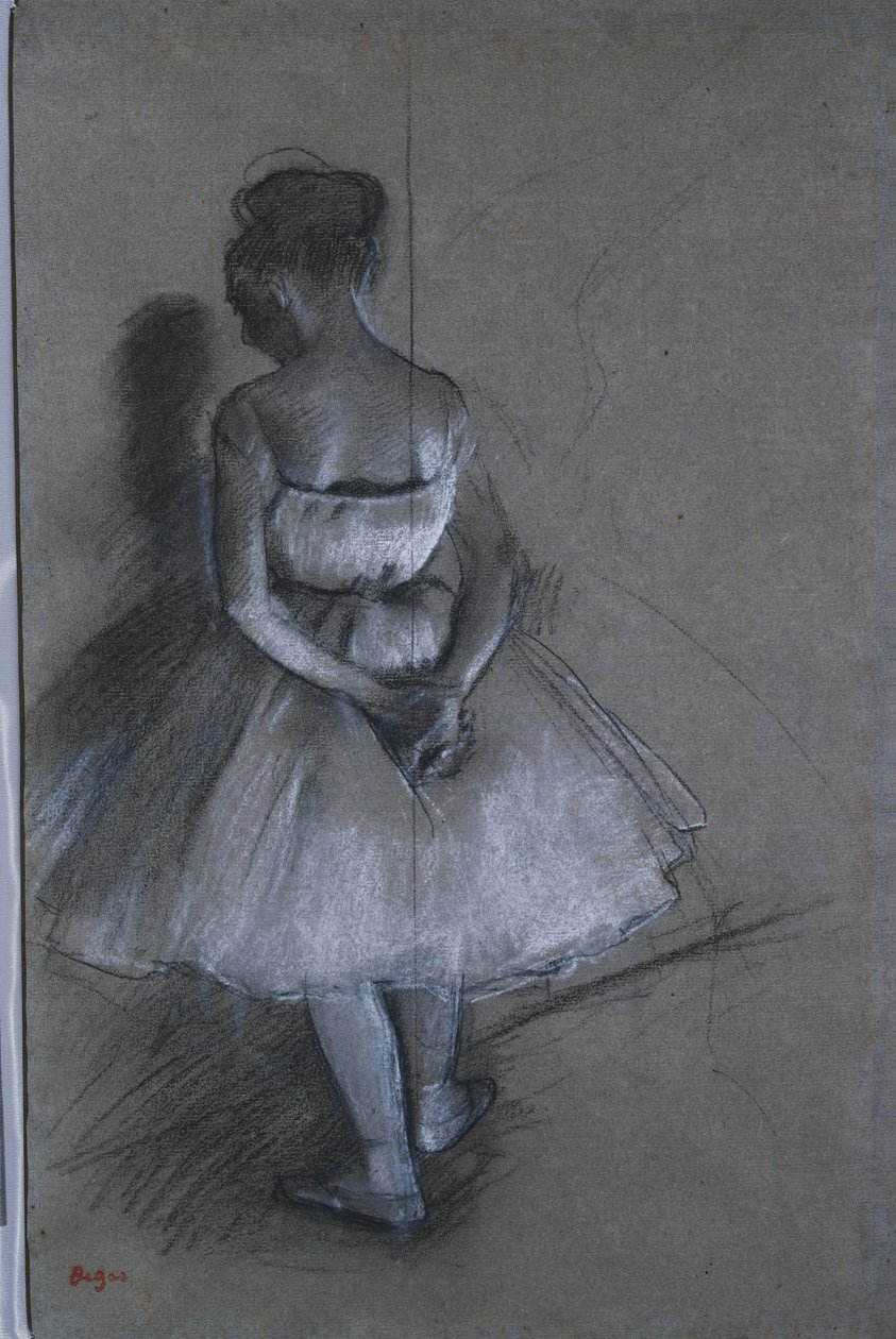 Danser som står med hendene i kors bak ryggen, 1874 av Edgar Degas