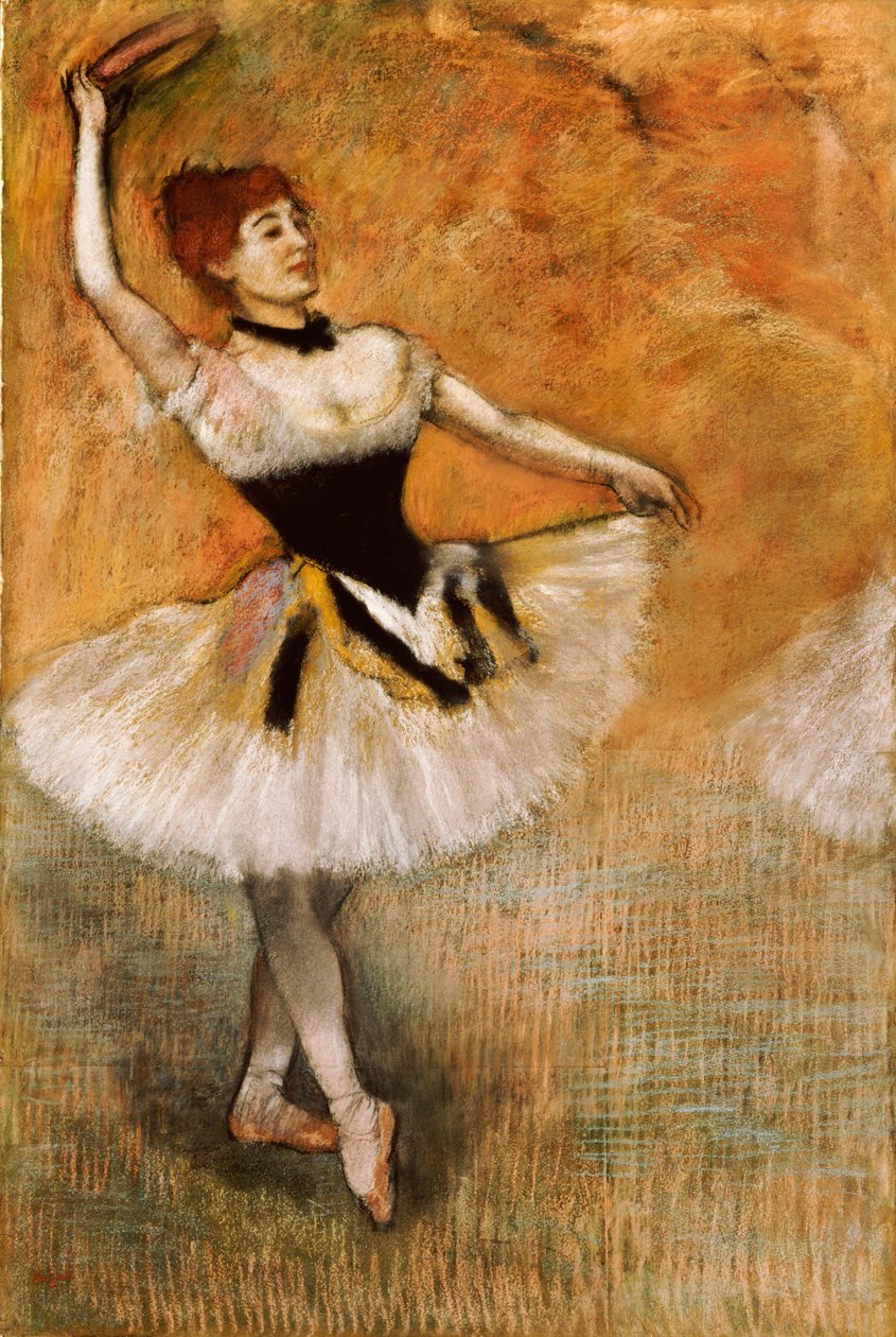 Danser med tamburin, 1882 av Edgar Degas