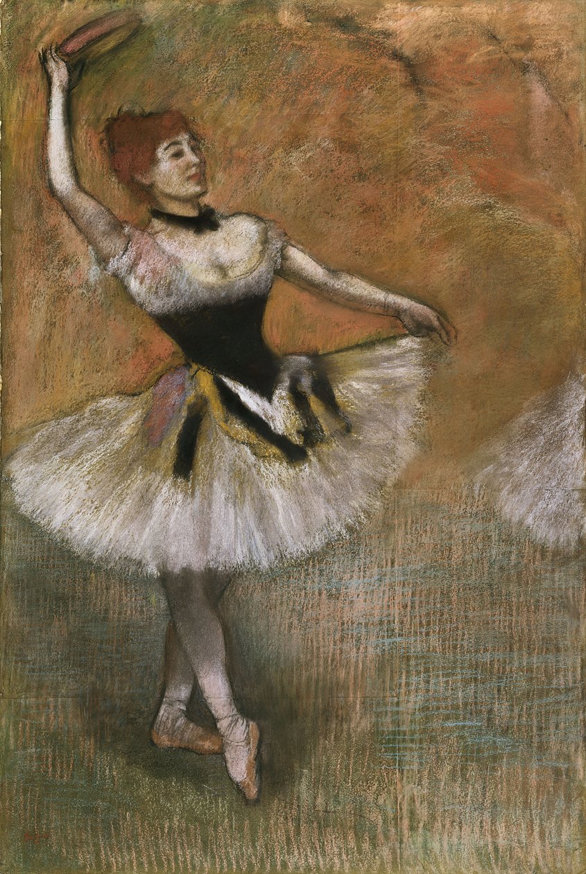 Danser med tamburin, ca. 1882 av Edgar Degas