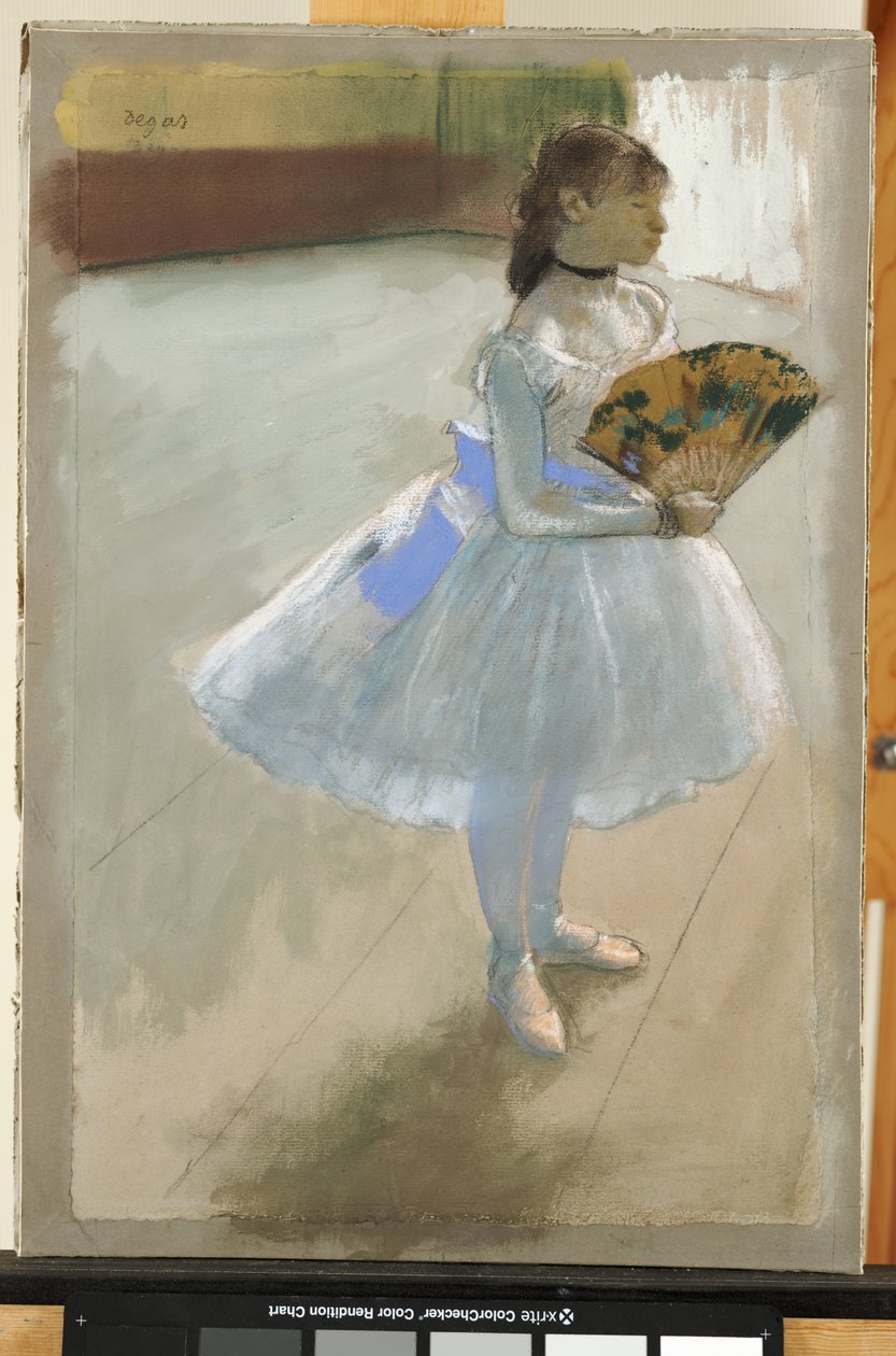 Danser med vifte, ca. 1879 (pastell på papir) av Edgar Degas