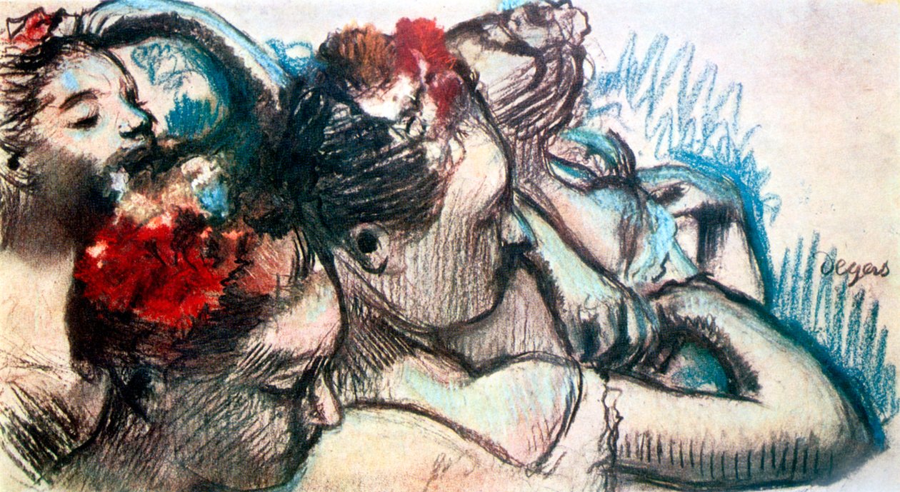 Dancers Heads, 1899 av Edgar Degas