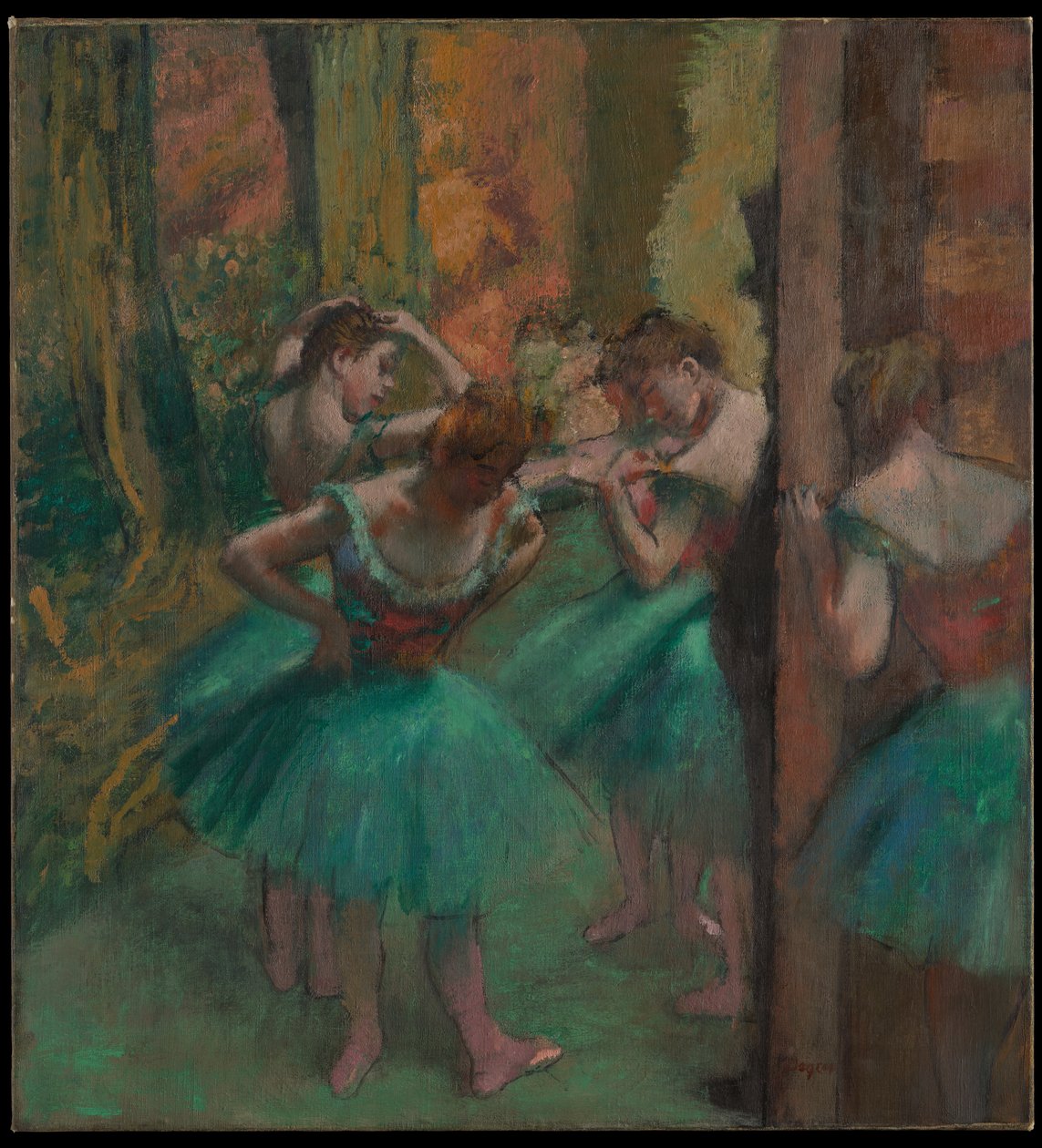 Dansere, rosa og grønt av Edgar Degas