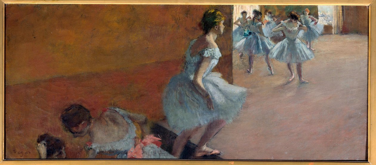 Dansere som klatrer trappene Maleri av Edgar Degas (1834-1917) av Edgar Degas