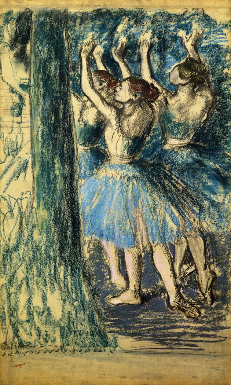 Dansere i scenen; Danseuses en Scene, ca. 1898 av Edgar Degas