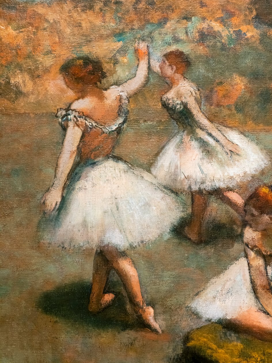 Dansere på scenen (detalj). Rundt 1889-1894. Olje på lerret. av Edgar Degas