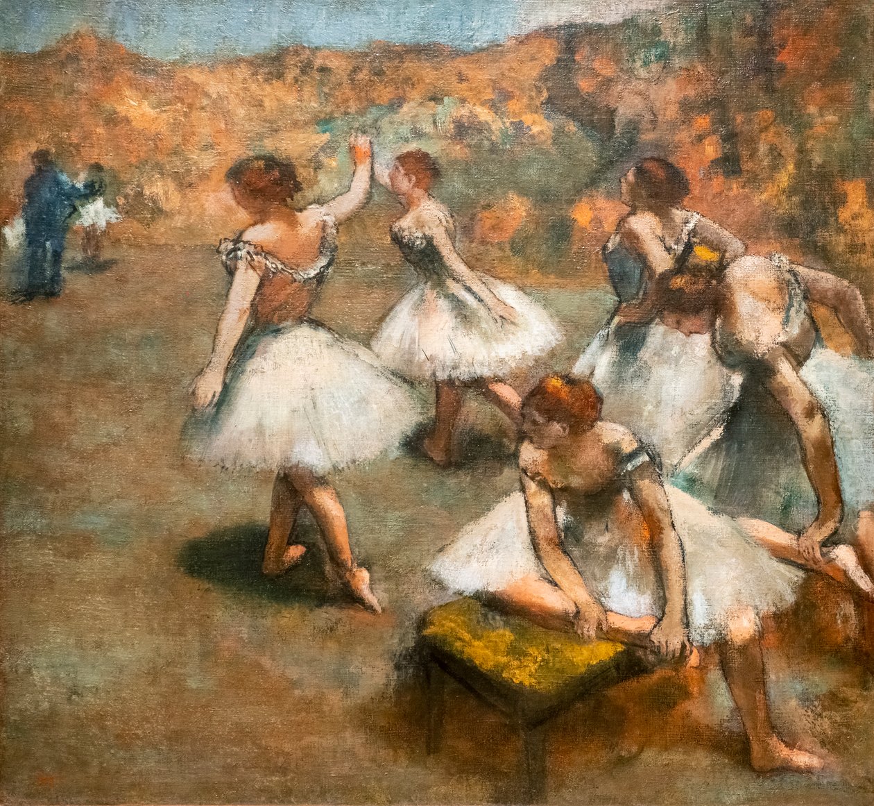 Dansere på scenen. Rundt 1889-1894. Olje på lerret. av Edgar Degas