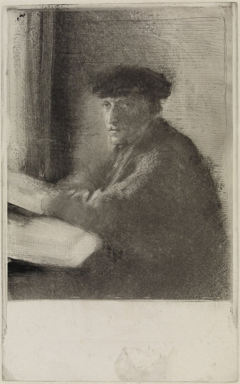 Gravøren Joseph Tourny, halvfigur av Edgar Degas